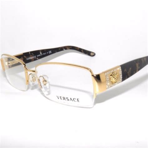 gold rimmed glasses versace|versace gold frame glasses men's.